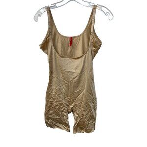 Spanx Open Crotch Bust Bodysuit Mid Thigh Slimplicity Sleek Compression Control